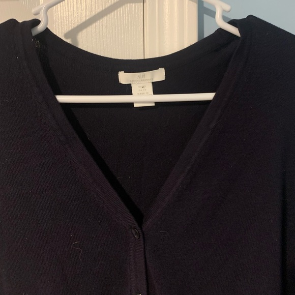 H&M Navy blue button-up cardigan - Picture 3 of 5